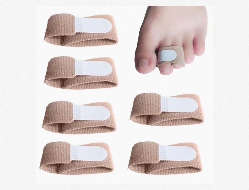 Hammer Toe Straightener Splints, Toe Relief Wrap (6 Pack)