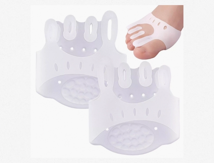 Hammer Toe Corrector Thickened Pedicure Toe Separators Five Holes for Overlapping Toes Relief