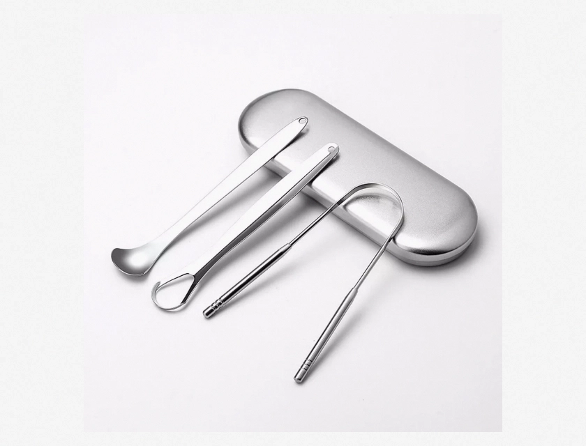 Tongue Scraper 3 Count for Fresh Breath, Stainless Steel Oral Care Cleaner for Adults