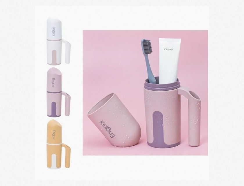 Toothbrush and Toothpaste Holder Case, Travel Size, Large Opening for Outdoor Camping