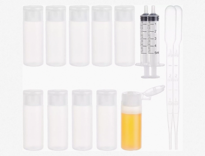 Mini Travel Bottles 12 ml 0.4 oz 10 Pack Flip Cap Squeezable Refillable