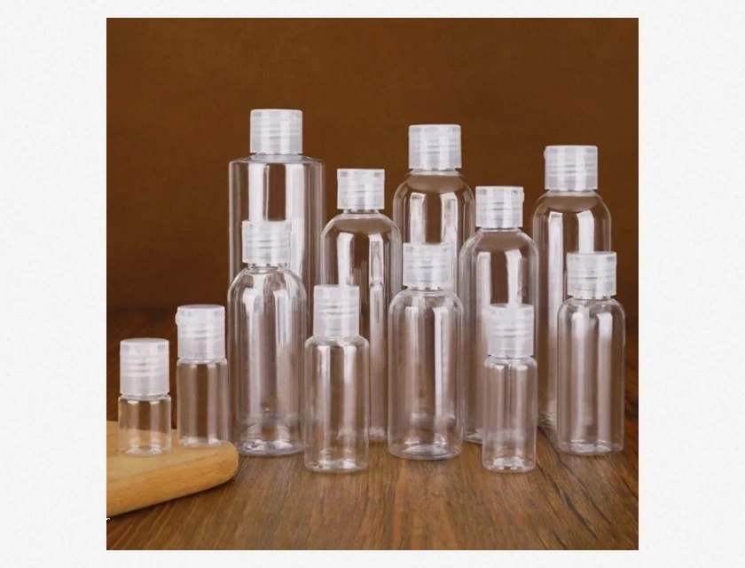 Empty Plastic Bottles 10-Pack 200ml Clear Small Travel Containers for Liquids with Flip Cap