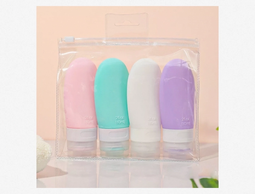Travel Bottles Set with Storage Bag, Leakproof Squeezable Refillable for Shampoo, Conditioner, and Lotion