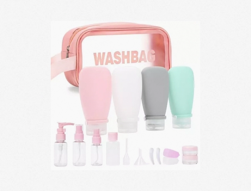 Travel Bottles for Toiletries, 18-Pack, TSA Approved, Leak Proof Silicone Containers for Shampoo, Conditioner, and Lotion