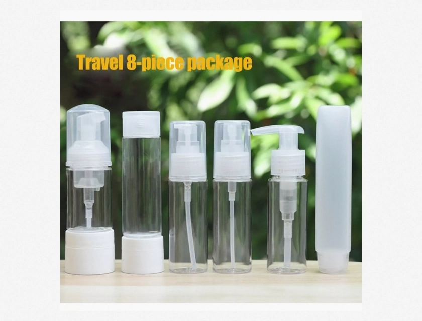 Plastic Travel Bottle Set 8 Pcs Leakproof Cosmetic Toiletry Containers