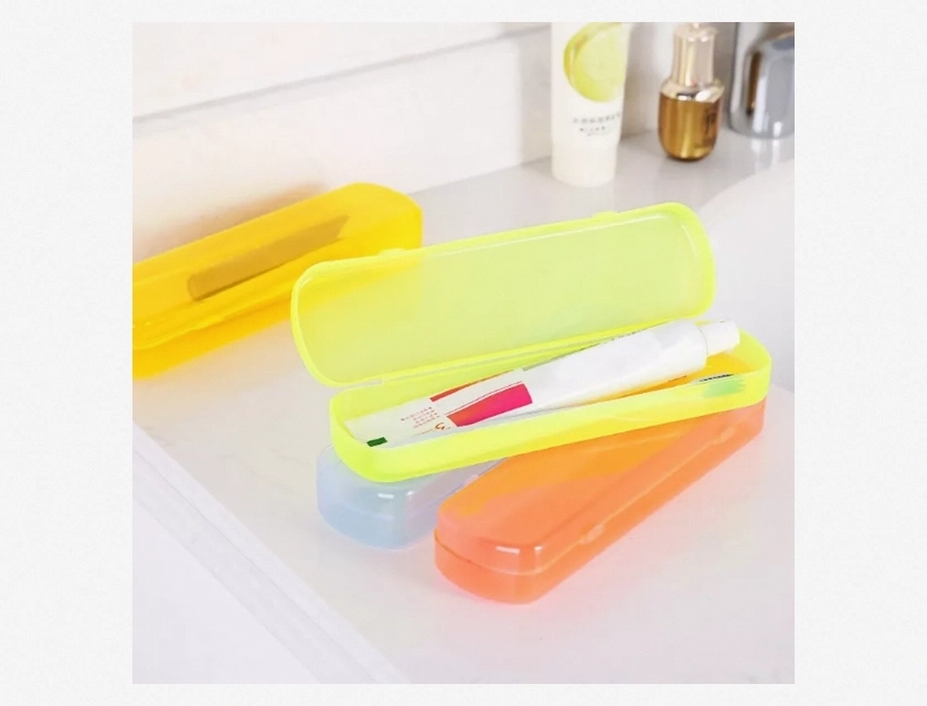 Travel Toothbrush and Toothpaste Holder Case, Portable Candy Color, Compact for On-the-Go Oral Care