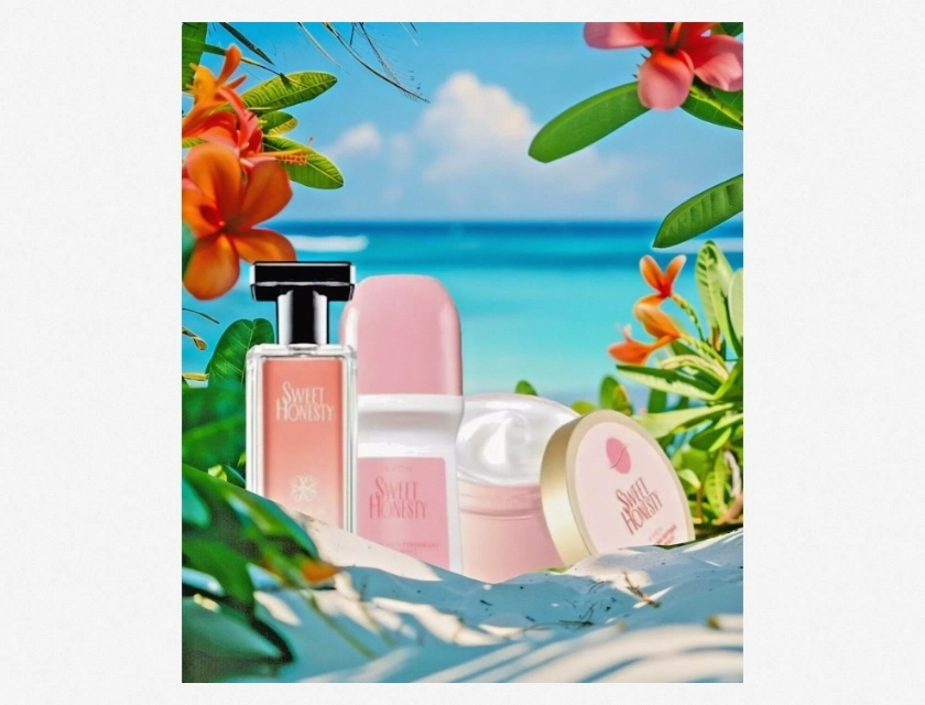Avon Sweet Honesty Bath and Body Trio Set, 3 Piece Gift Set with Shower Gel, Body Lotion, and Fragrance Mist