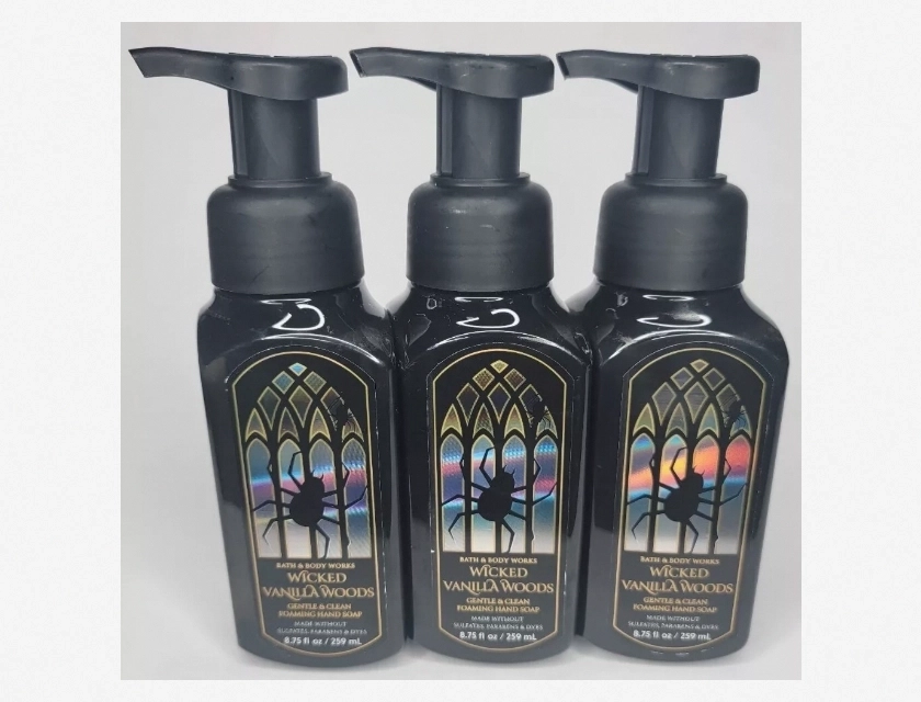 Bath & Body Works Wicked Vanilla Woods Gentle & Clean Foaming Hand Soap, 3-Pack