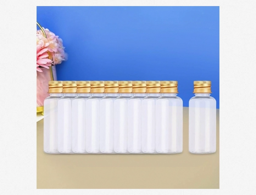 Clear Liquid Sample Vials, 10-Piece, Reusable, Transparent, Empty