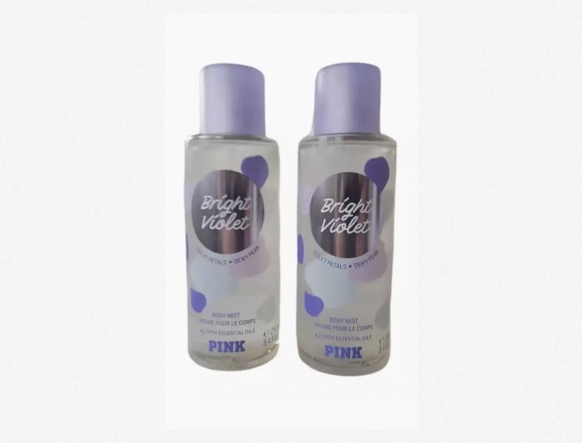 Victoria’s Secret Pink Bright Violet Body Mist 8.4 oz (Pack of 2)