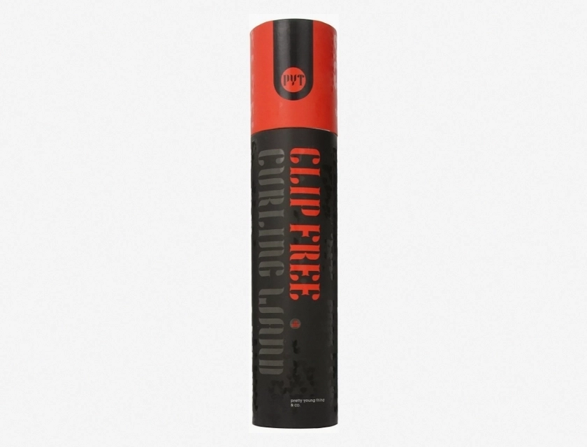 PYT Clip Free Curling Wand 25mm Black for Long-Lasting Curls