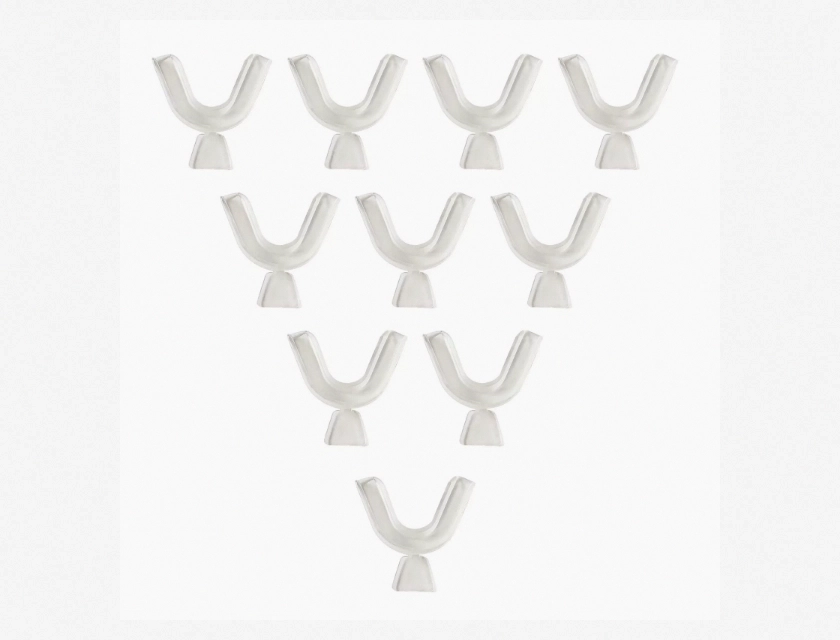 10 Pack Cold Light Dental Teeth Whitening Tray Orthodontic Braces Bracket Holder