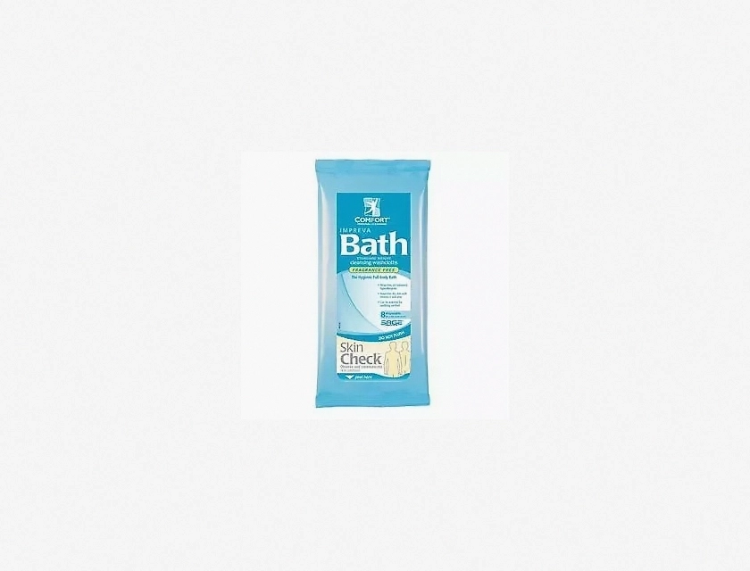 Impreva Bath Wipe Soft Pack, 80 Count (10 Packs of 8 Wipes Each)