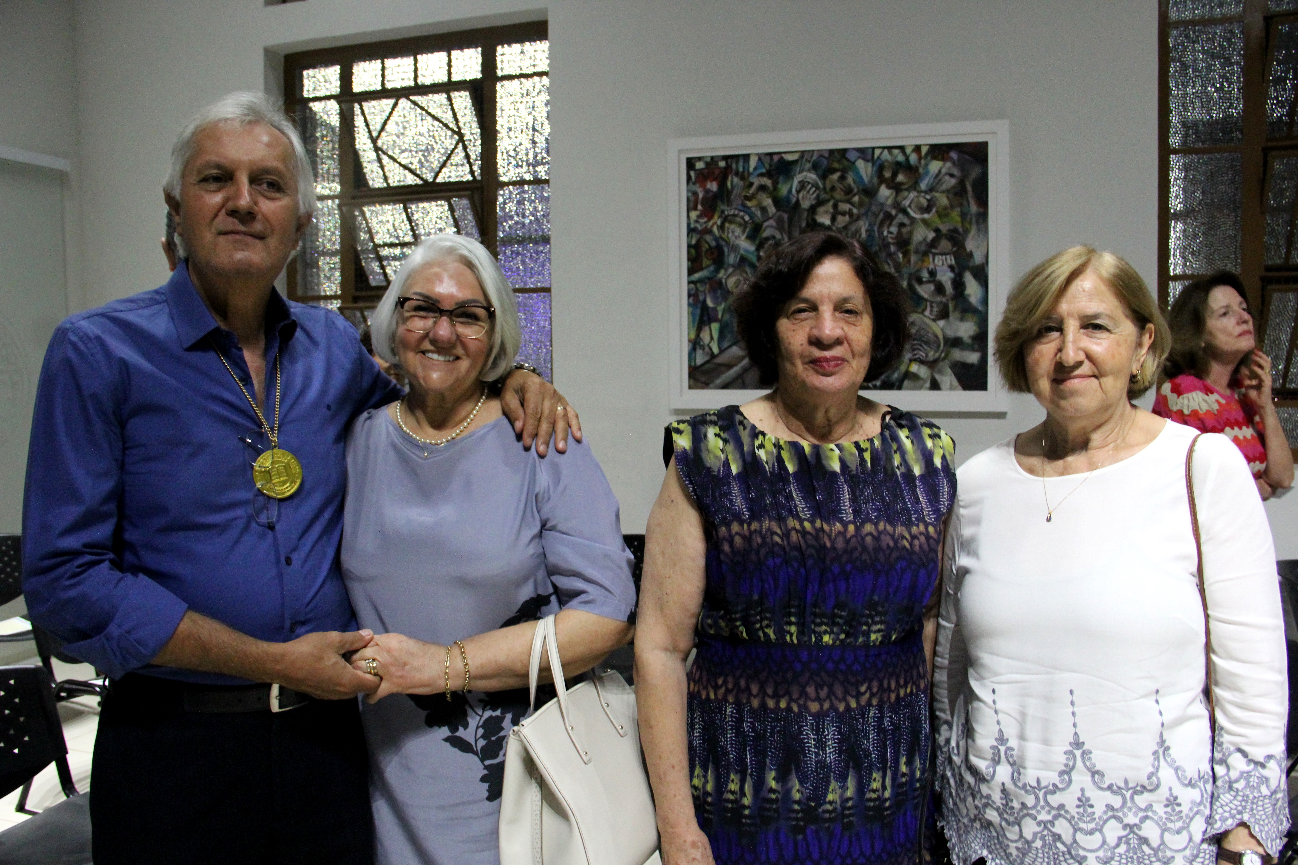 Posse dos neoacadêmicos Maria de Lourdes Oliveira Juvêncio e Fausto Luciano Panicacci