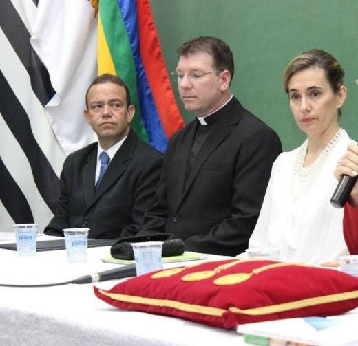 Noite de Posse de Wilges Bruscato, Cyro Sanseverino e Padre Claudemir Canela