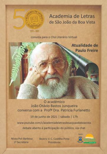 Chá Literário “Atualidade de Paulo Freire”