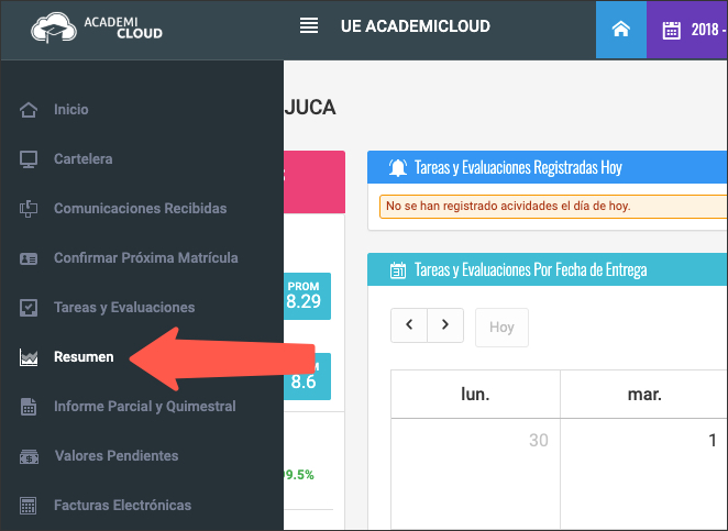 acceso a resumen