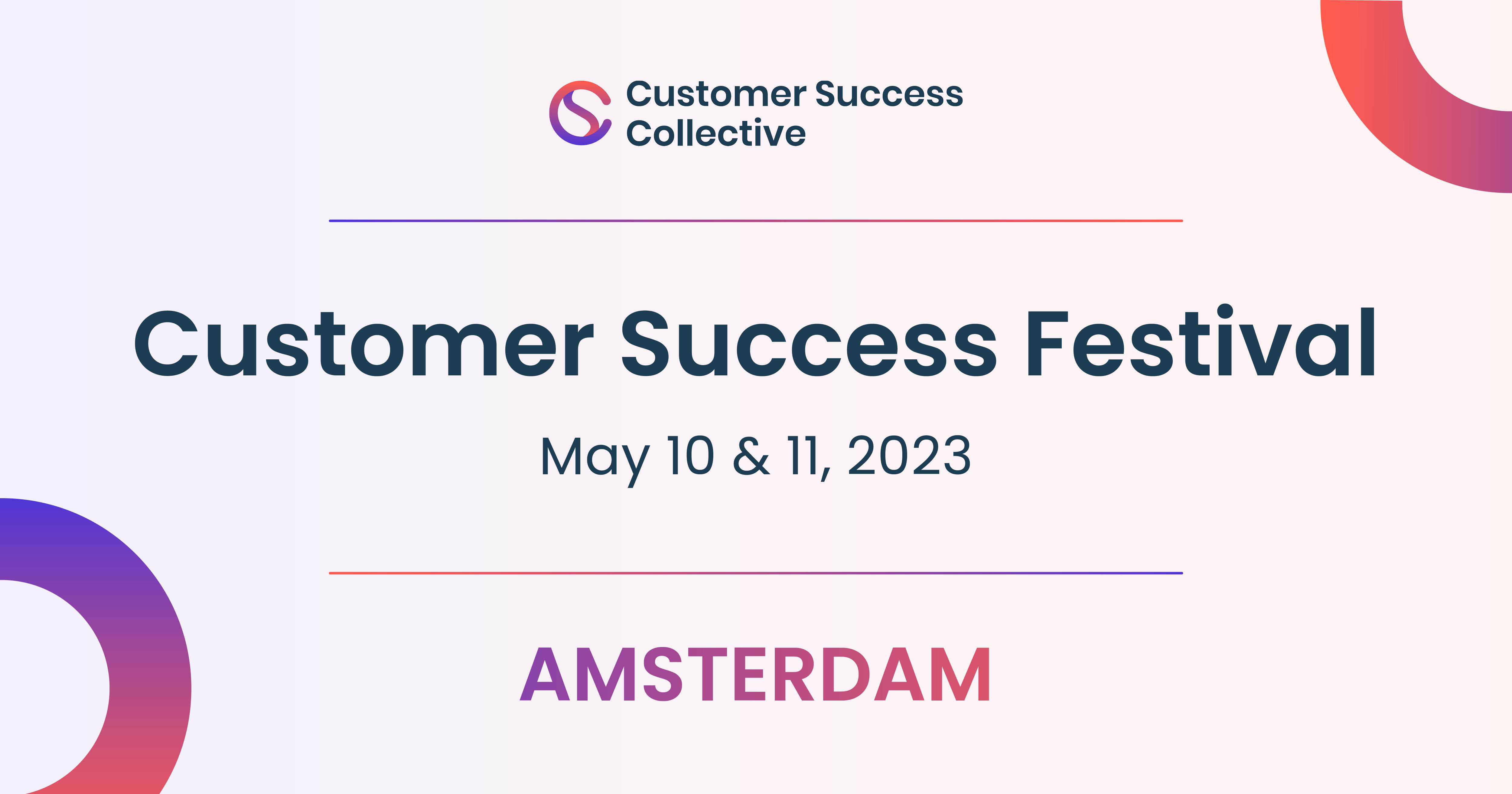 Request to speak Customer Success Festival Amsterdam