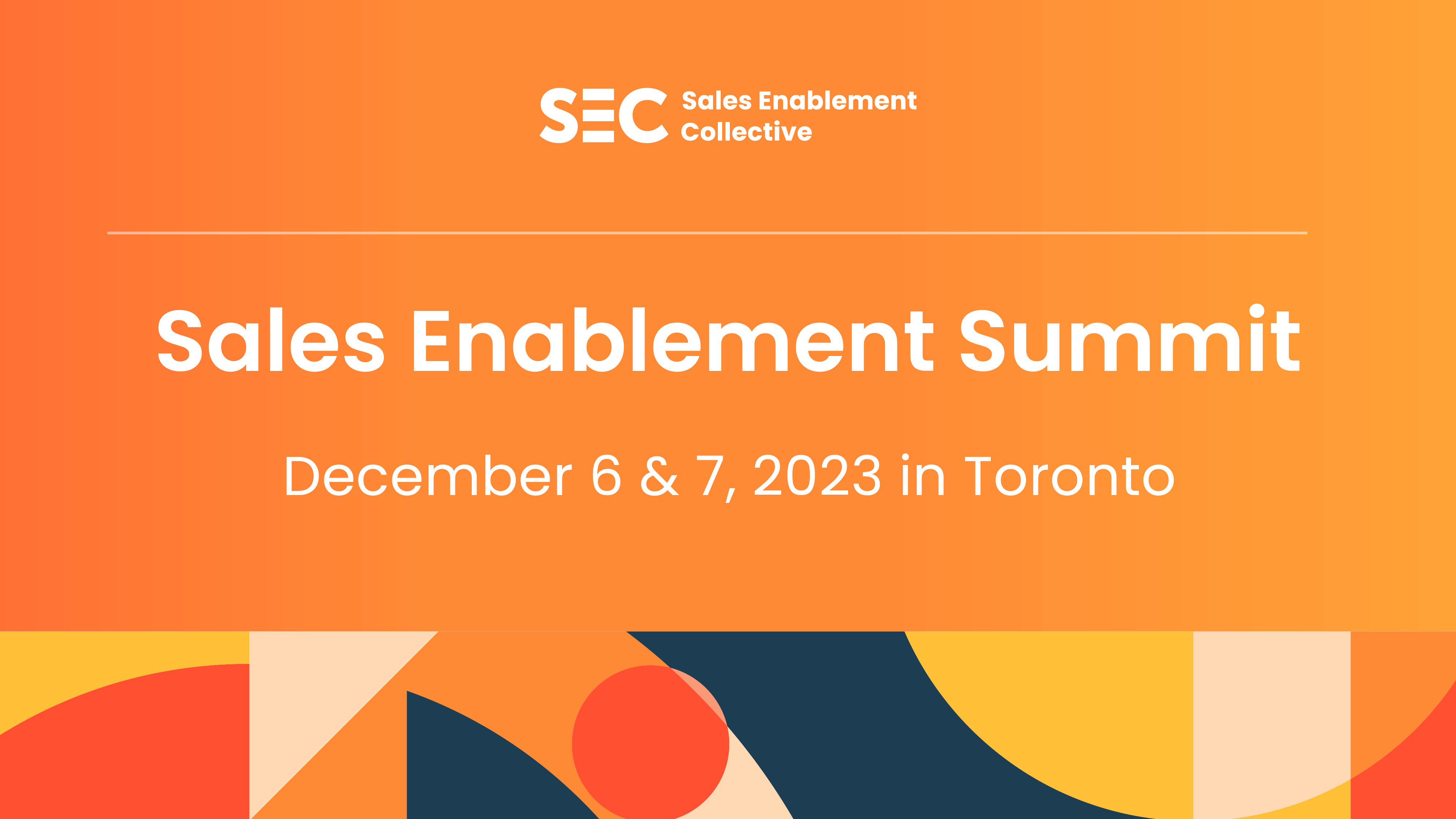 Sales Enablement Summit Toronto 2023