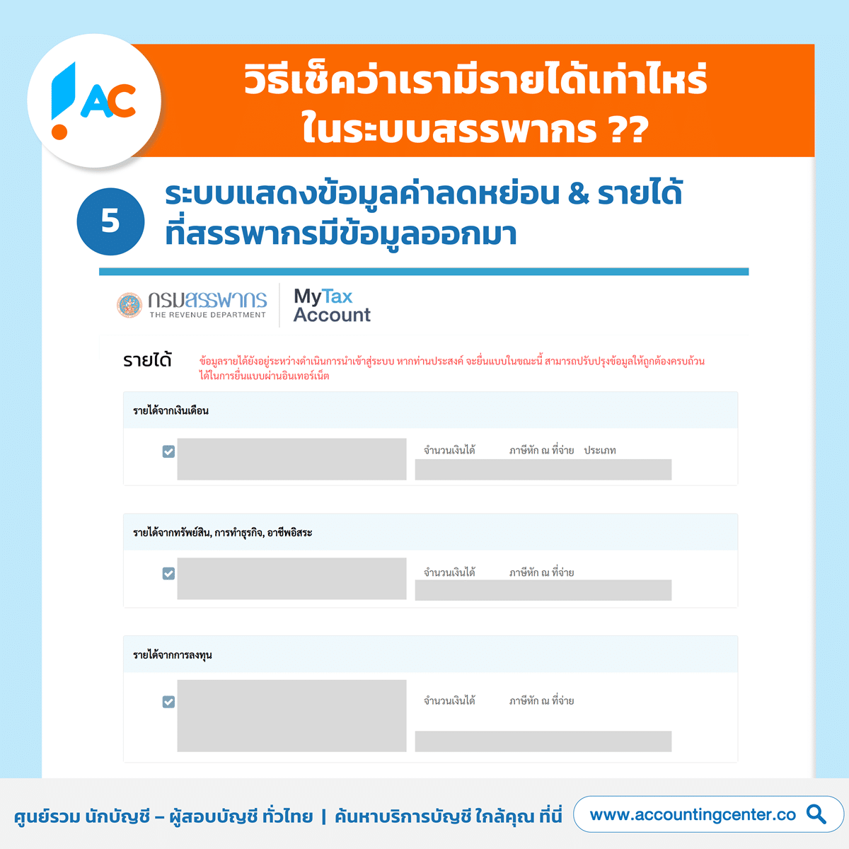 วิธีเช็ครายได้ในระบบสรรพากร-จะรู้ได้อย่างไรว่าต้องยื่นภาษีเท่าไหร่