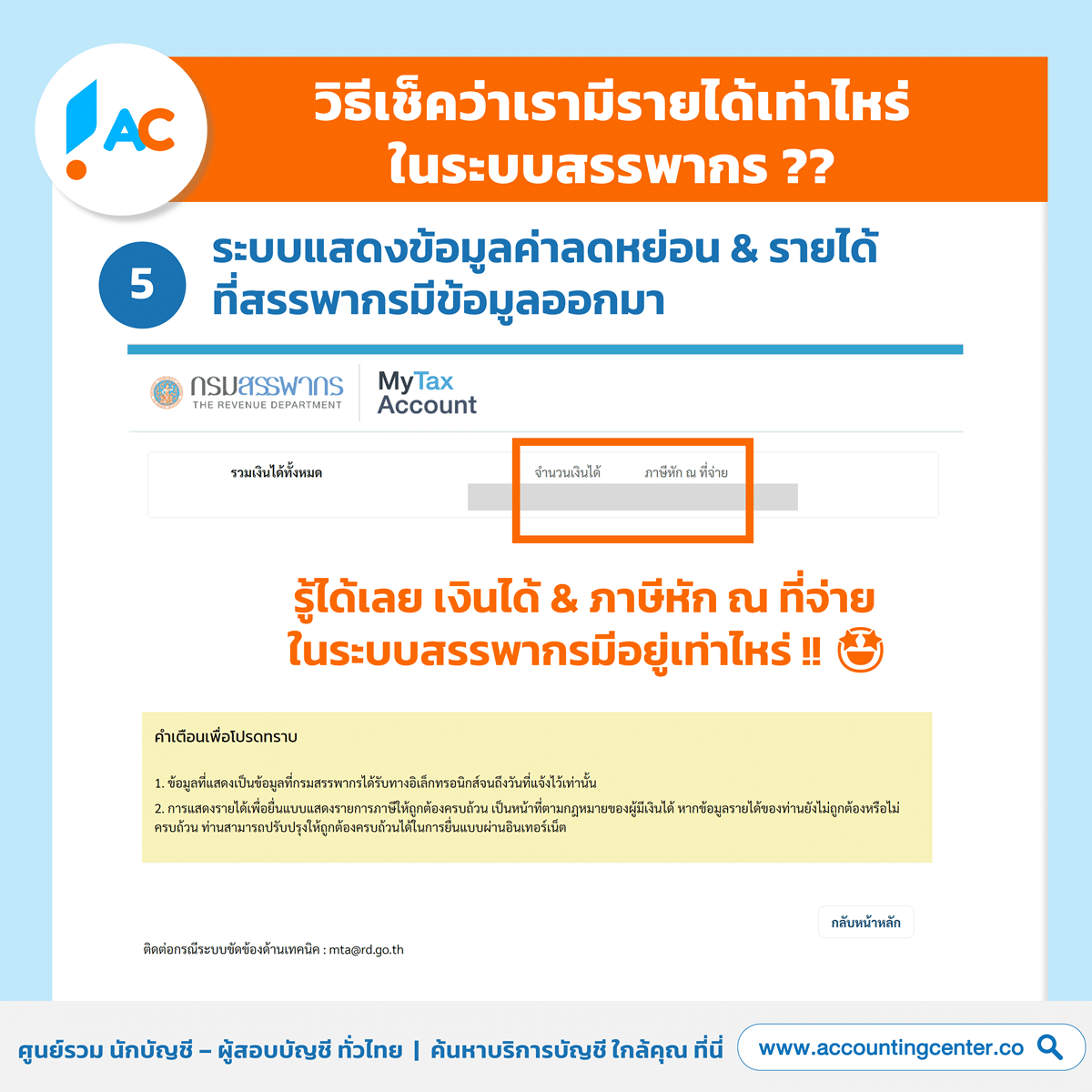 วิธีเช็ครายได้ในระบบสรรพากร-จะรู้ได้อย่างไรว่าต้องยื่นภาษีเท่าไหร่