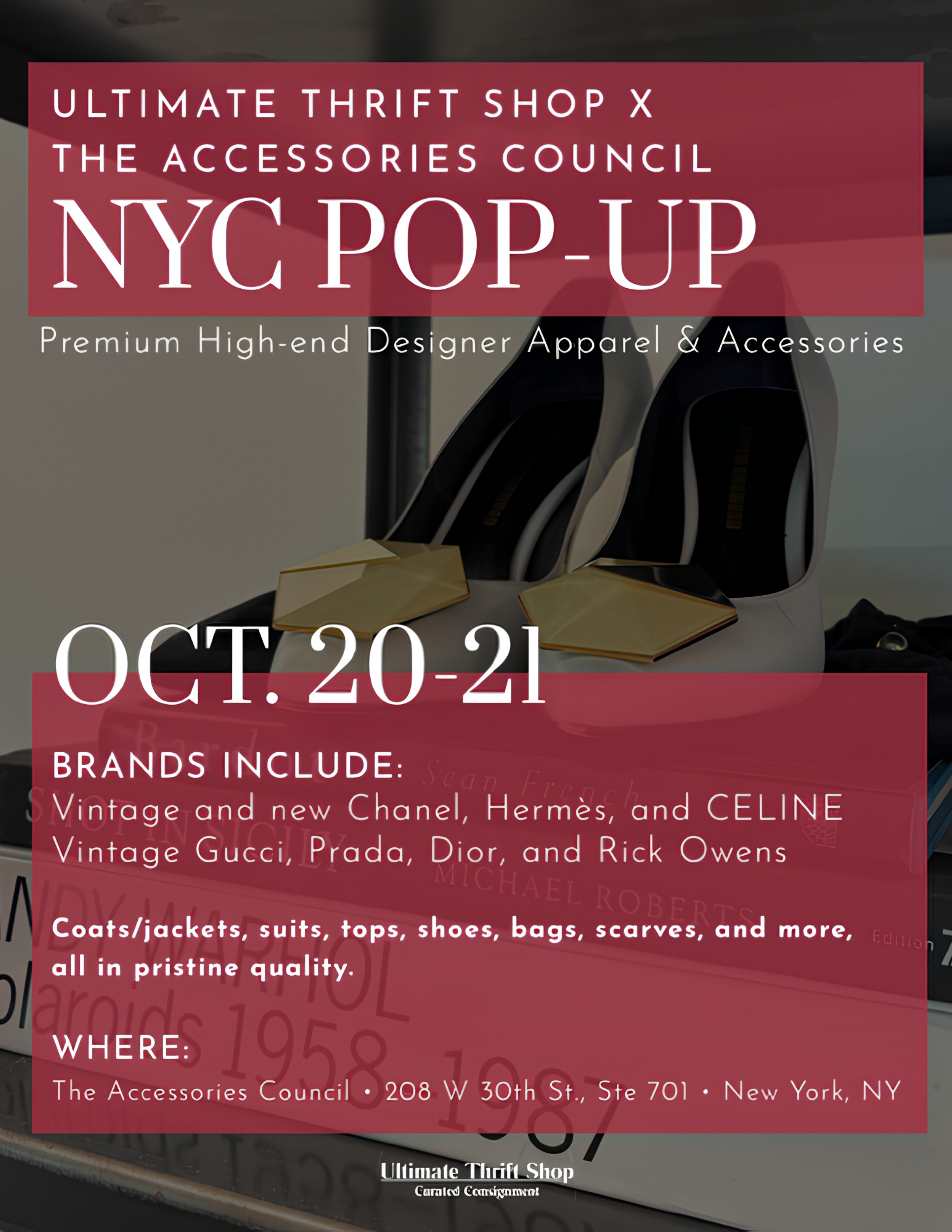 Ultimate Thrift Shop NYC Pop-Up Invitation