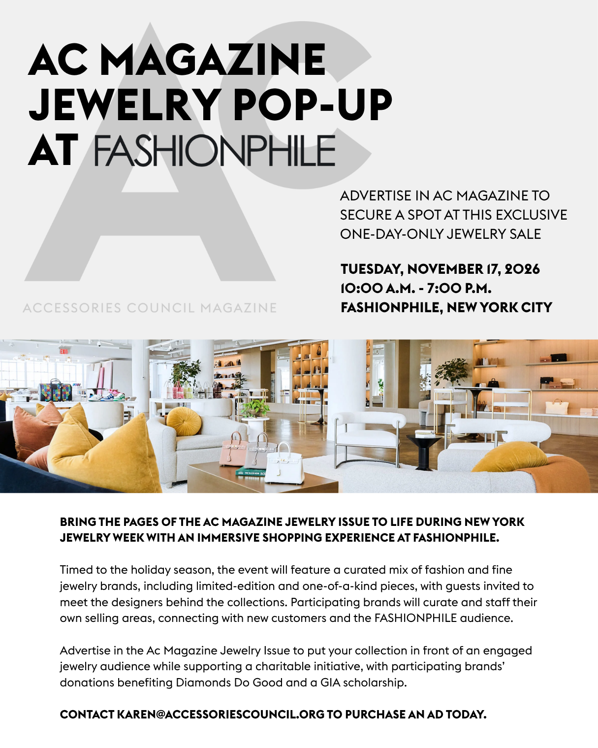 Ac Magazine Jewelry Pop-Up Sale at FASHIONPHILE Flyer