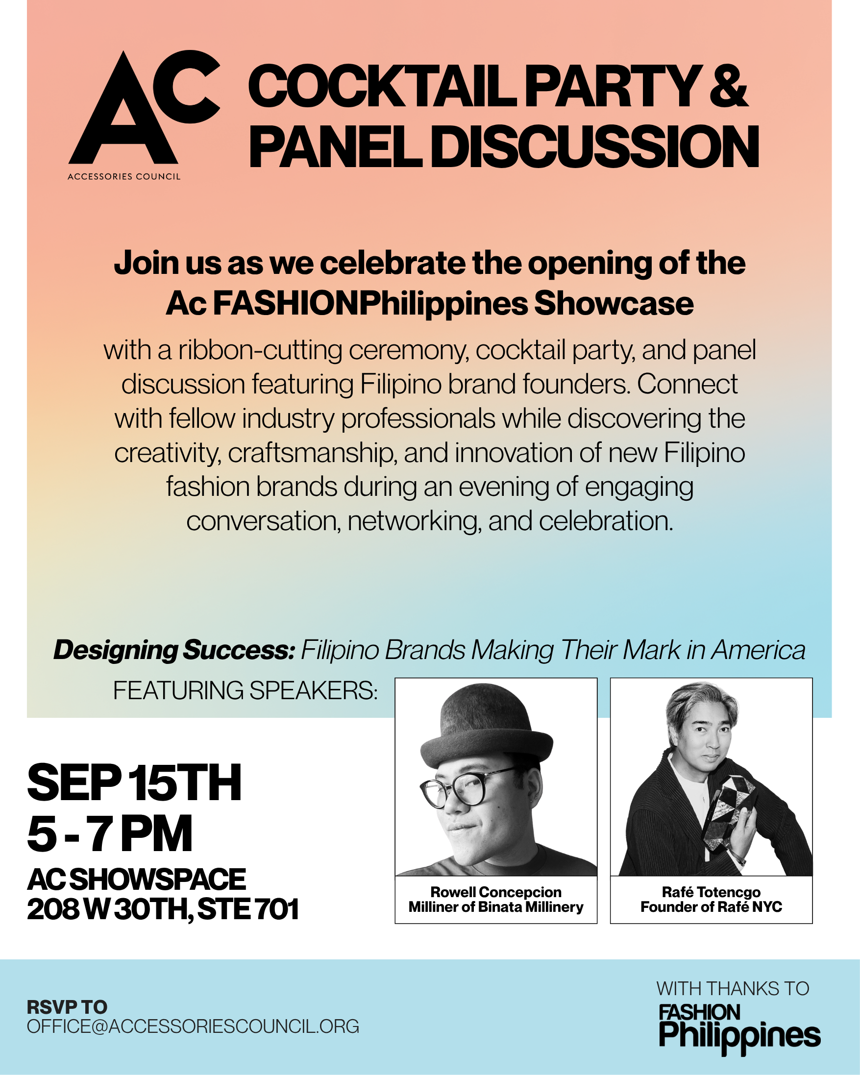 Philippines Showcase Cocktail Party & Panel Discussion Invitation