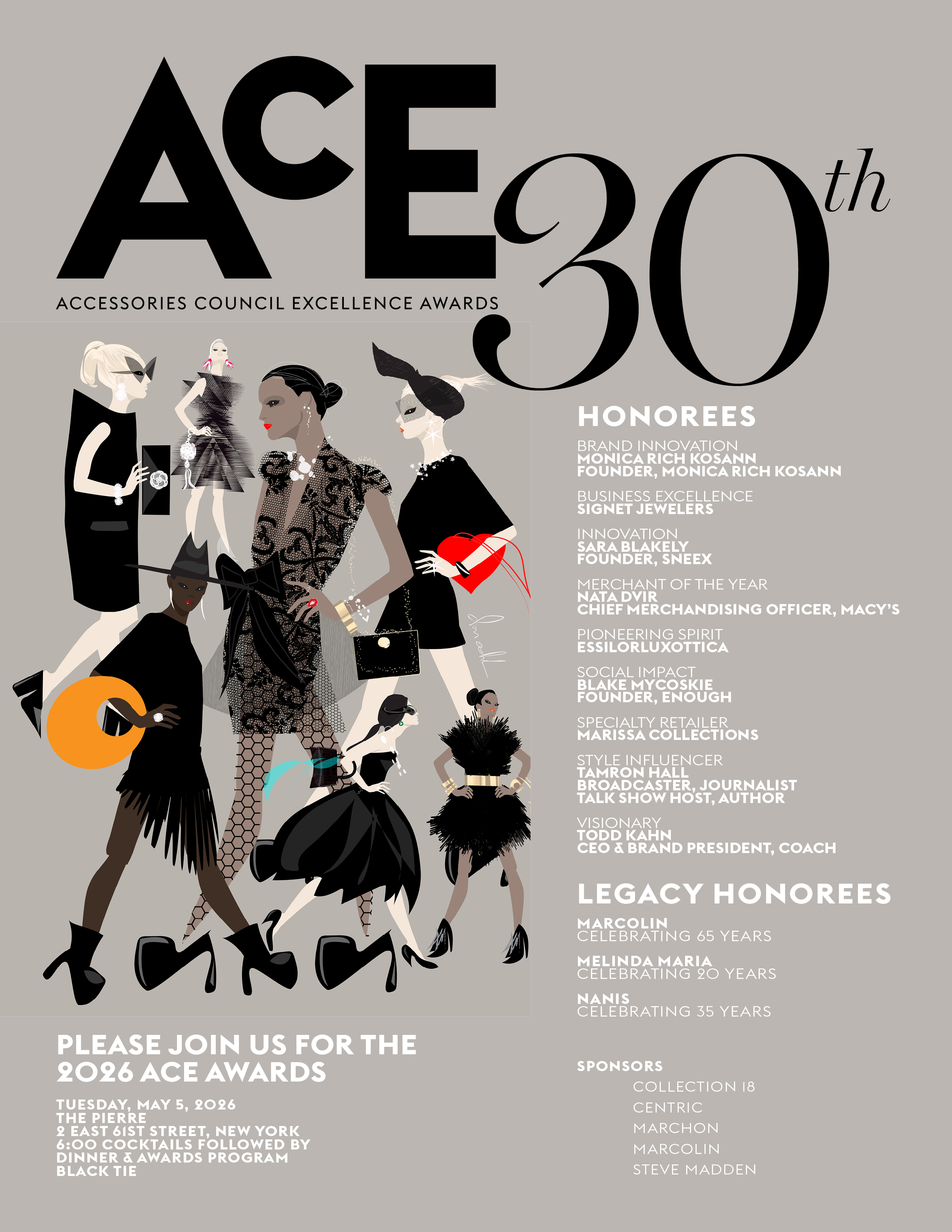 The 2026 ACE Awards Save the Date Flyer