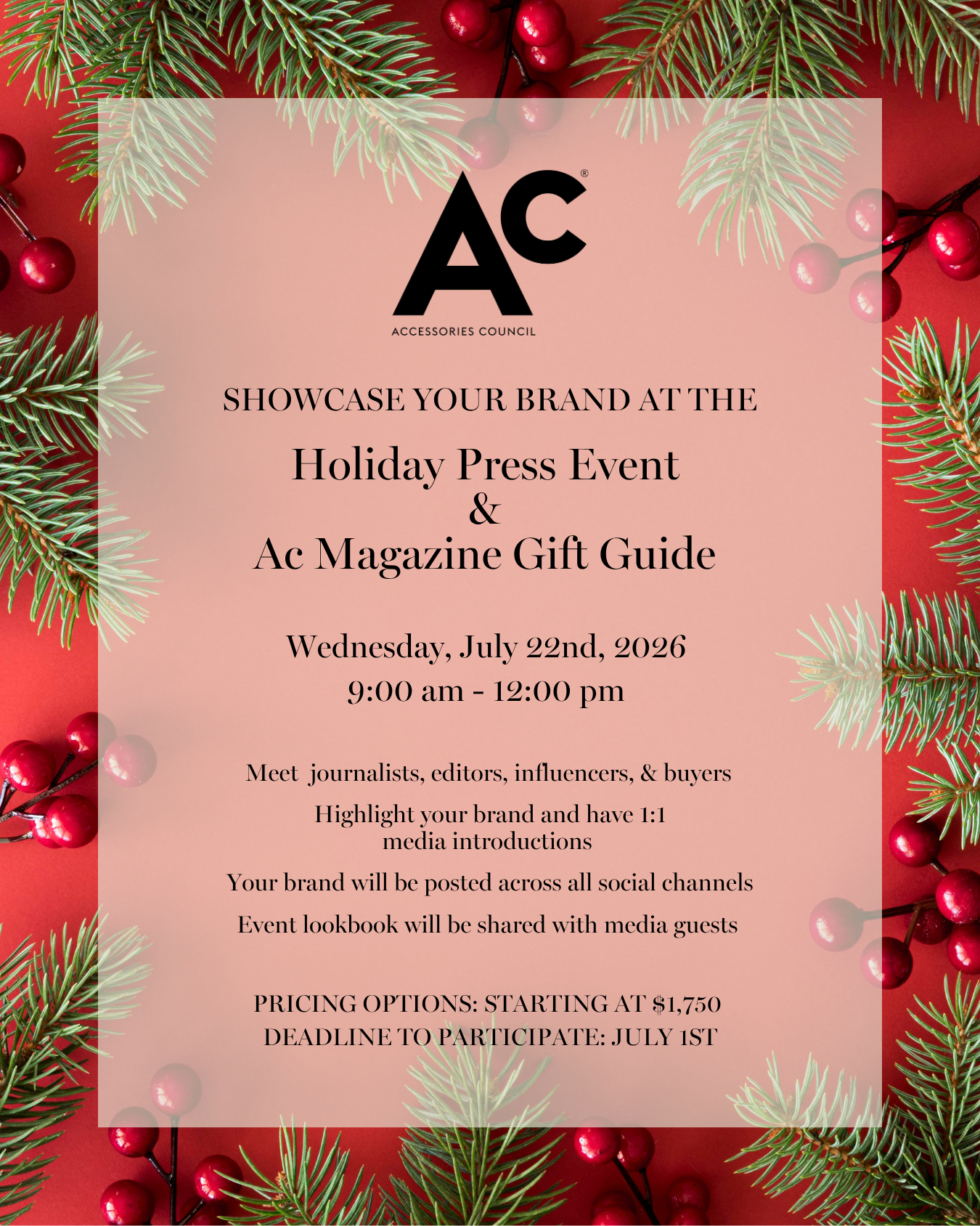 2026 Accessories Council Holiday Press Event & Ac Magazine Gift Guide