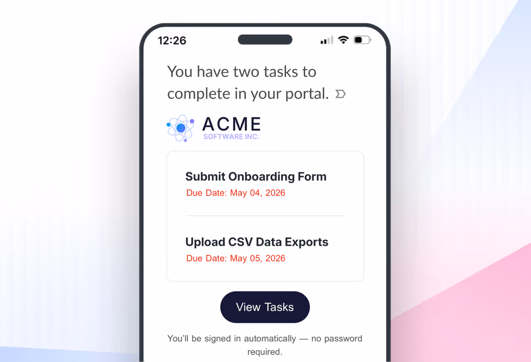 Onboarding status dashboard