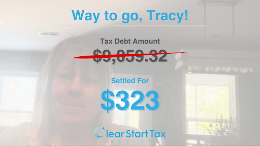 Clear Start Tax Helps Client Reduce Tax Debt from $9,059 to Just $323, Securing Financial Relief