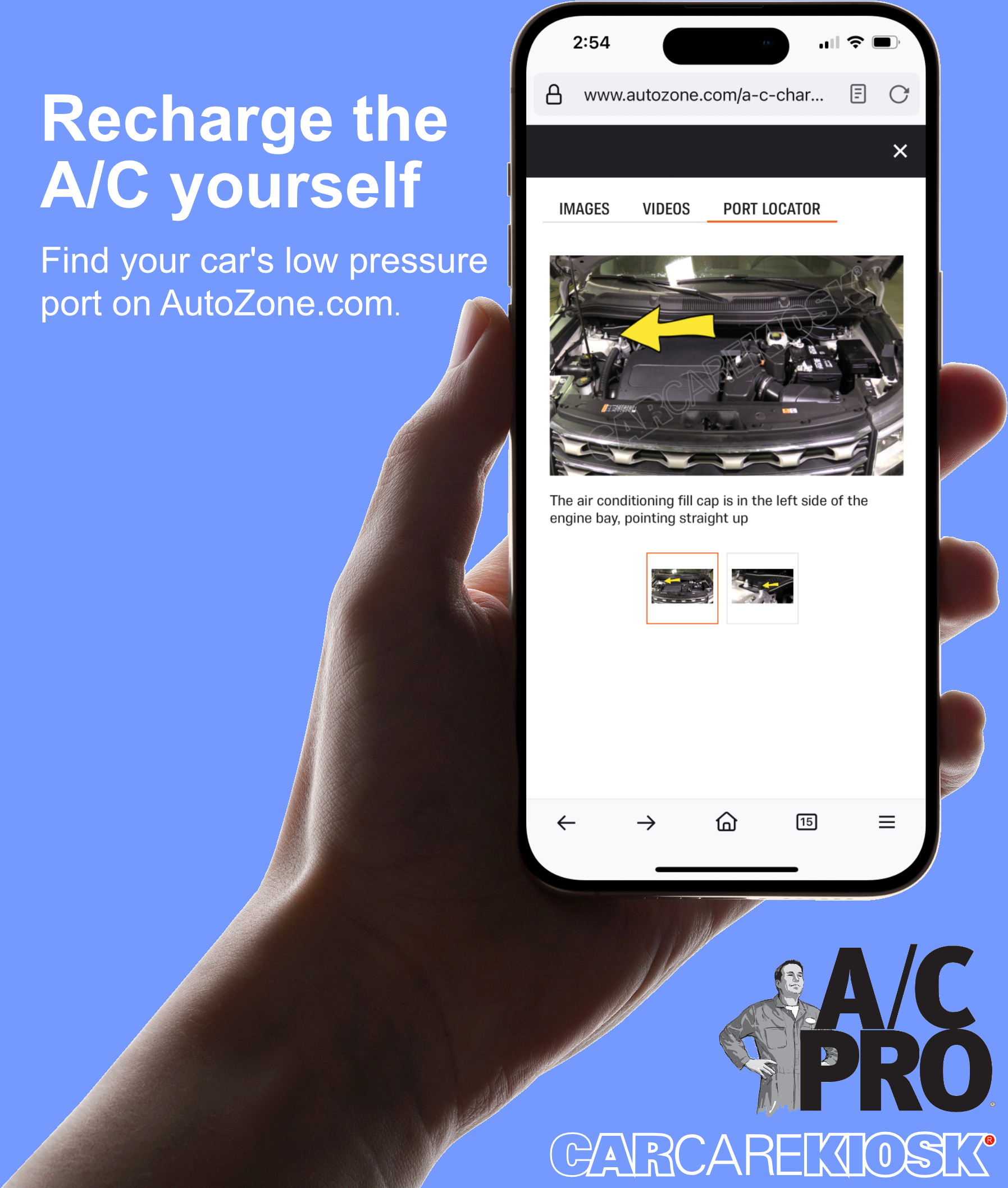 CarCareKiosk and A/C Pro Launch Low Pressure Port Finder on AutoZone.com to Simplify DIY A/C Recharging