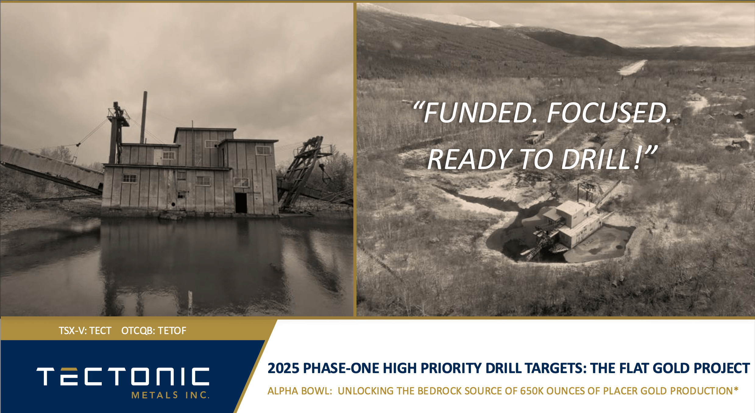 Tectonic Metals Launches Largest Drill Program to Date with Three Drill Rigs at Flat Gold Project, Alaska