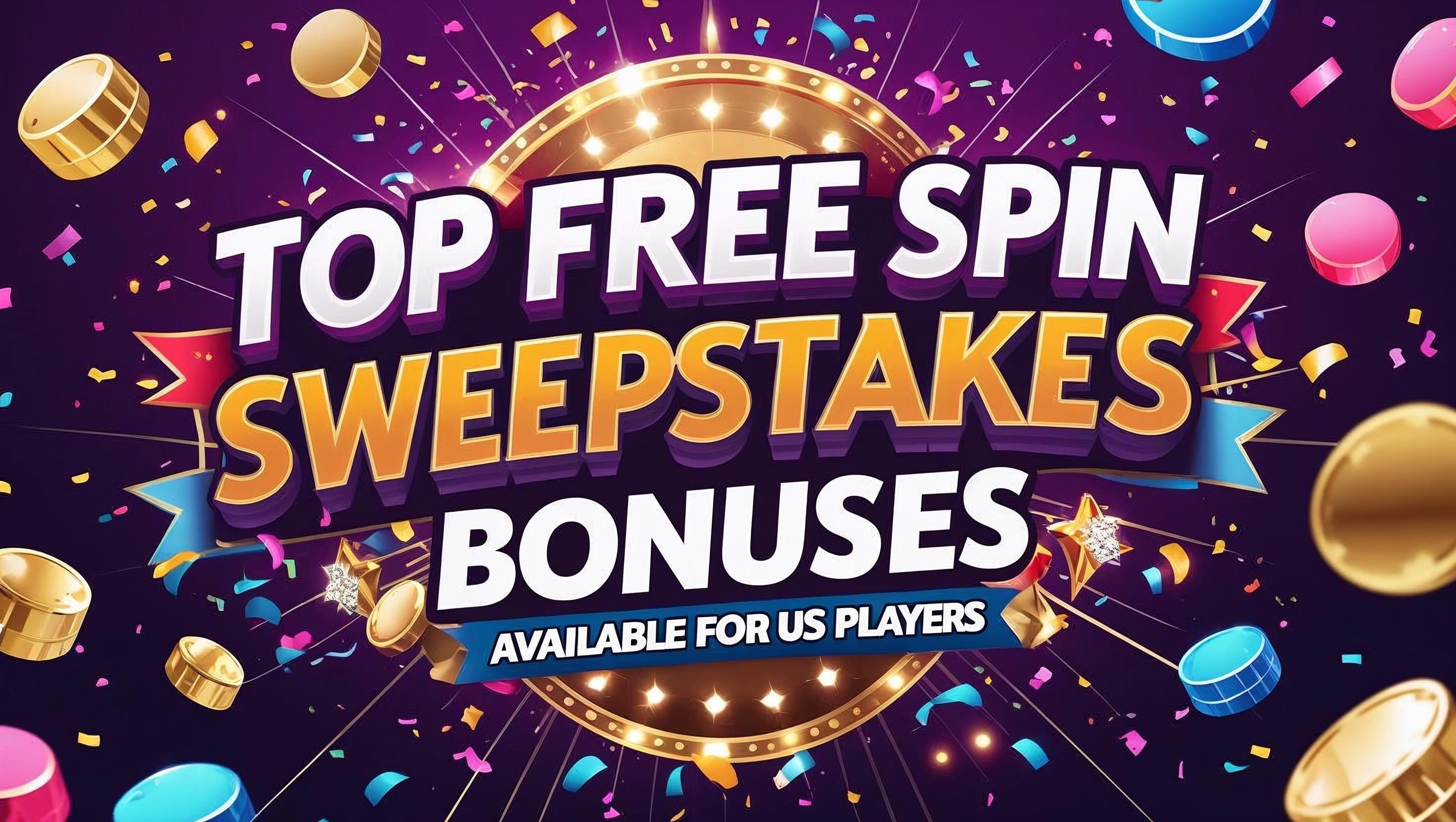 Best Free Spin Sweepstakes Bonuses for August 2025 US Players