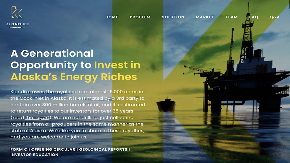 Klondike Royalties Expands Campaign for Regulation CF Public Offering on DealMaker