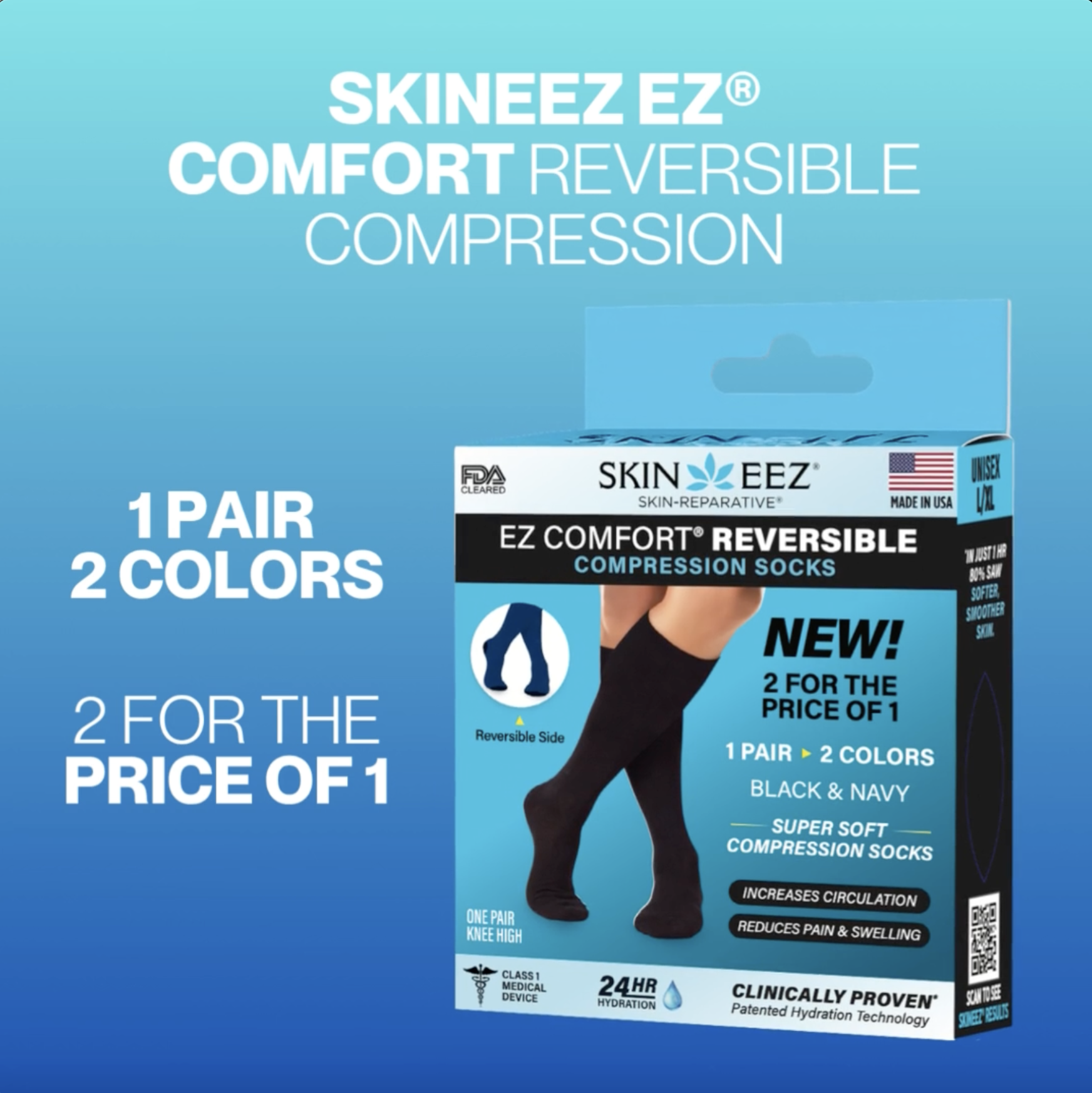 RETRANSMISSION: Skineez(R) Debuts First-Ever Reversible Medical Grade Compression - A Game-Changer Made in the USA, Defying Tariffs and Redefining Retail Wellness