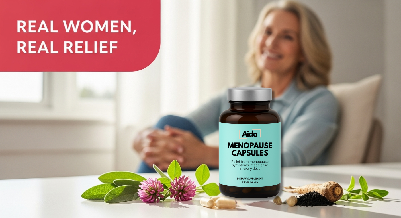 Aida Launches Menopause Relief Capsule for Bloating, Dryness, & Pain