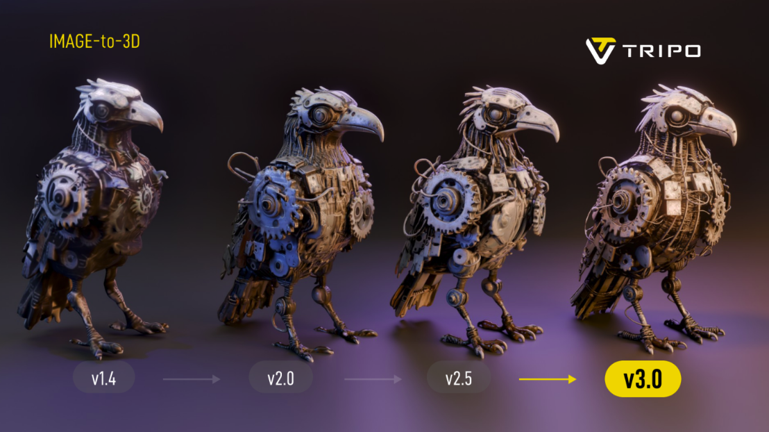 Tripo, the Frontrunner of 3D AI Boom, Supercharges New Era in Content Creation with 3.0 Upgrade