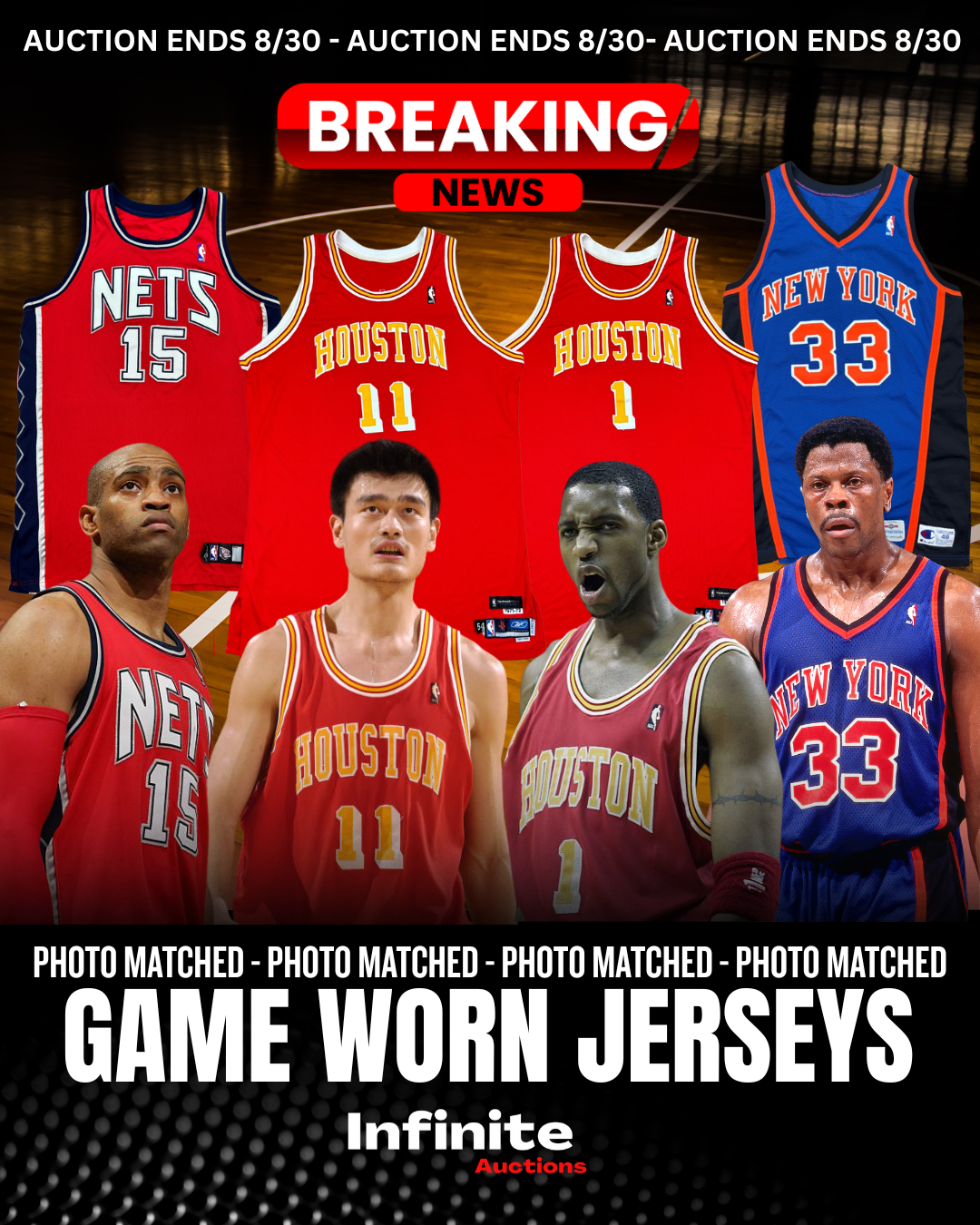 Last Chance to Bid on Memorabilia from Jordan, Kobe, Maradona, Ronaldo, LeBron, Yao Ming and More at Infinite Auctions