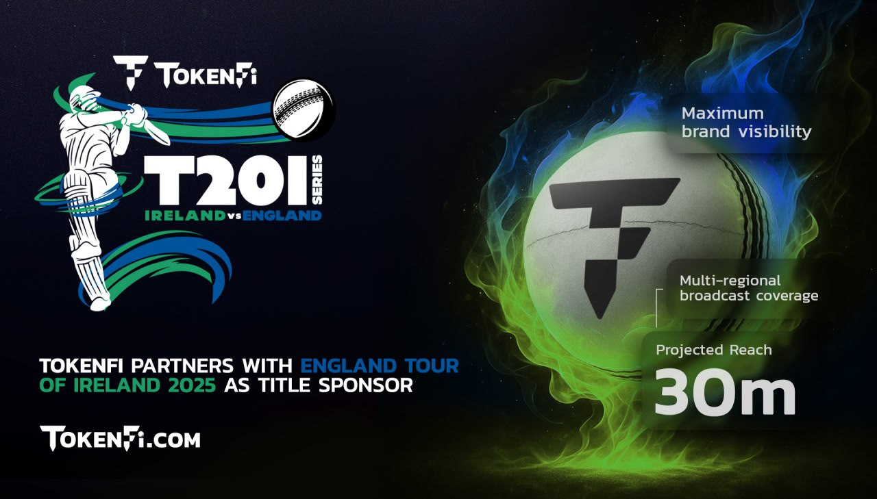 TokenFi Becomes Title Sponsor for England Tour of Ireland 2025