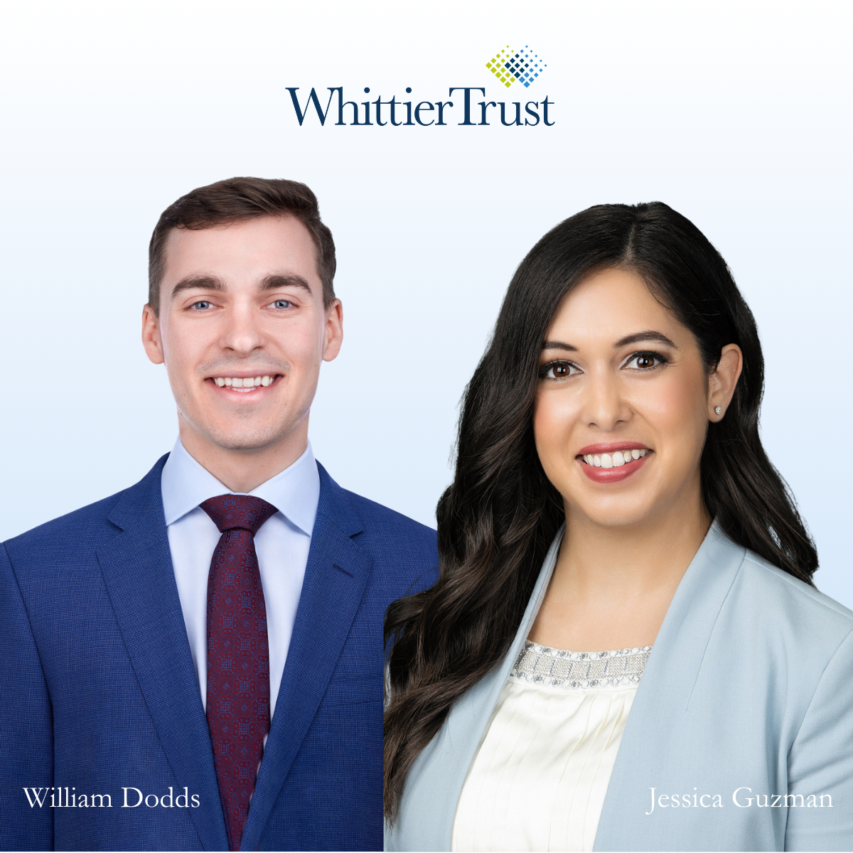 Whittier Trust Promotes Jessica Guzman and William Dodds to Vice President