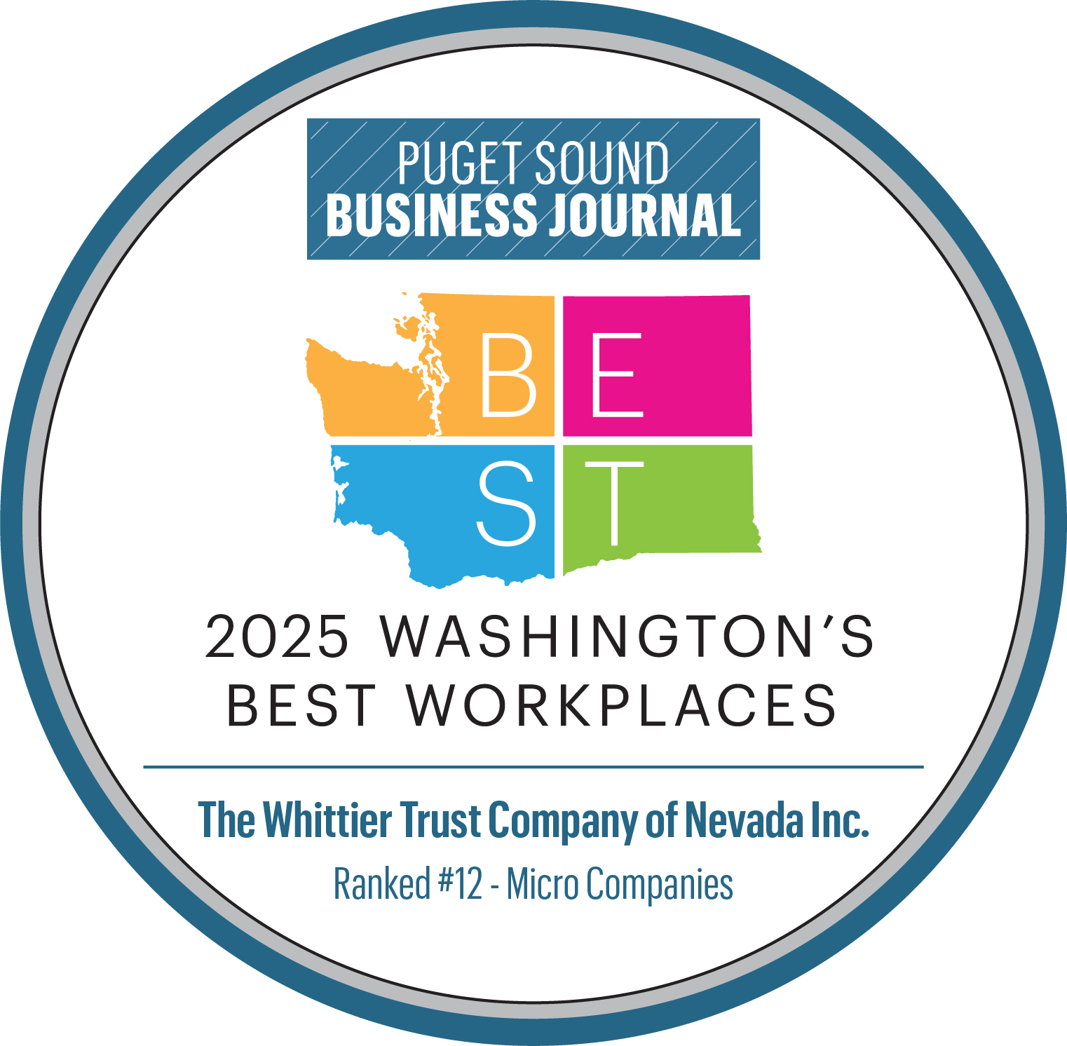 Whittier Trust Ranked Among Washington's Best Places to Work