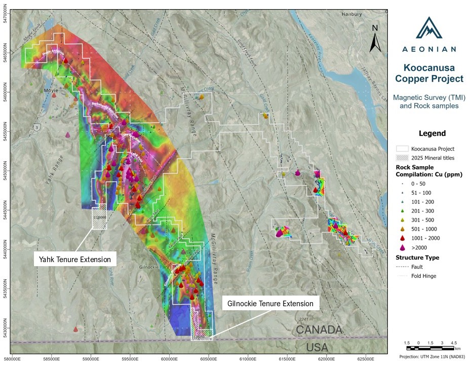 Aeonian Resources Expands Koocanusa Copper Project Along 50 km Fertile Corridor Following Geophysical Survey Results