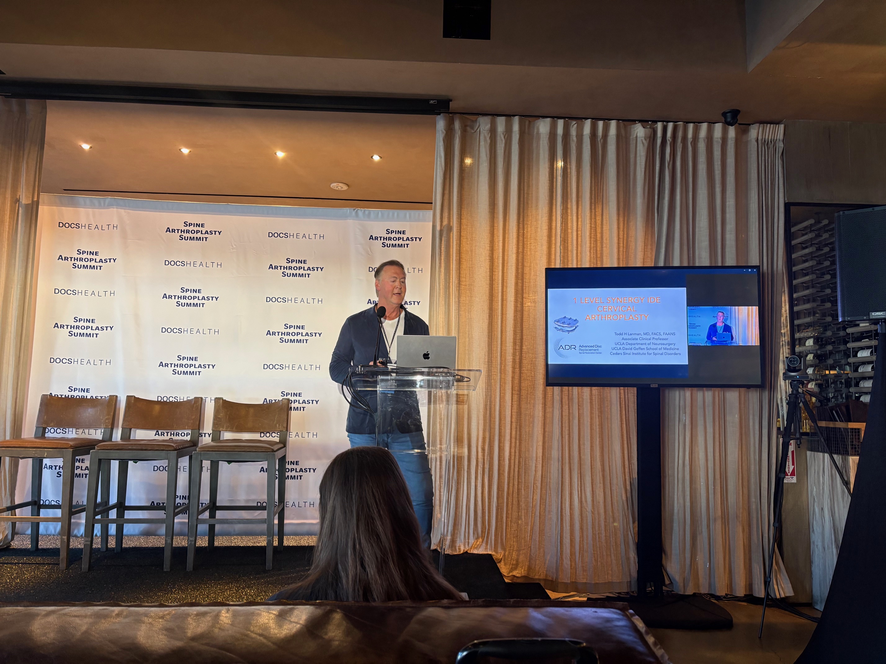 Dr. Todd H. Lanman Presents First-Ever Public Results of the Synergy Disc(R) 1-Level IDE Clinical Trial at DOCS Health's 7th Annual Spine Arthroplasty Summit