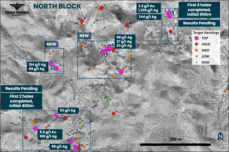 Tocvan Announces Positive Surface Results From North Block And Drill Program Update At Gran Pilar 
