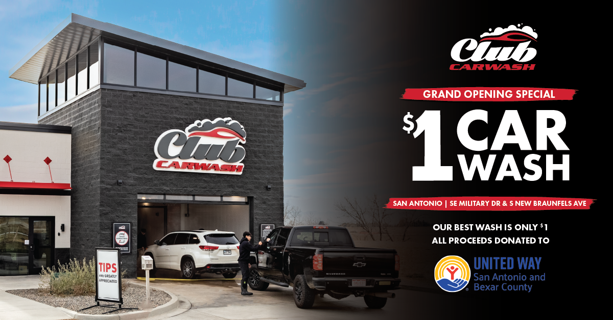Club Car Wash Kicks Off Grand Opening in San Antonio with $3,500 Giveaway 