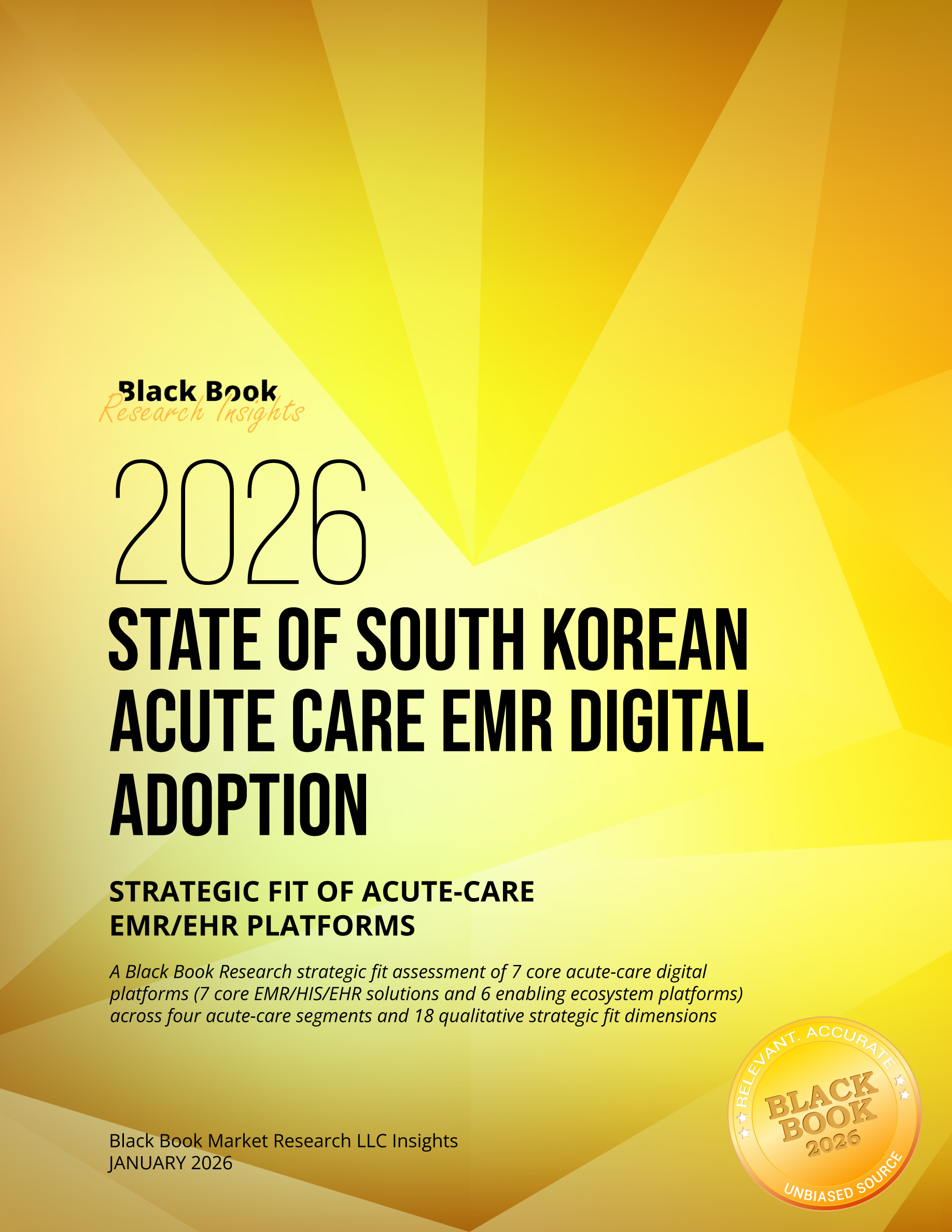 Black Book Research Releases 2026 State of South Korean Acute Care EMR  Digital Adoption Report