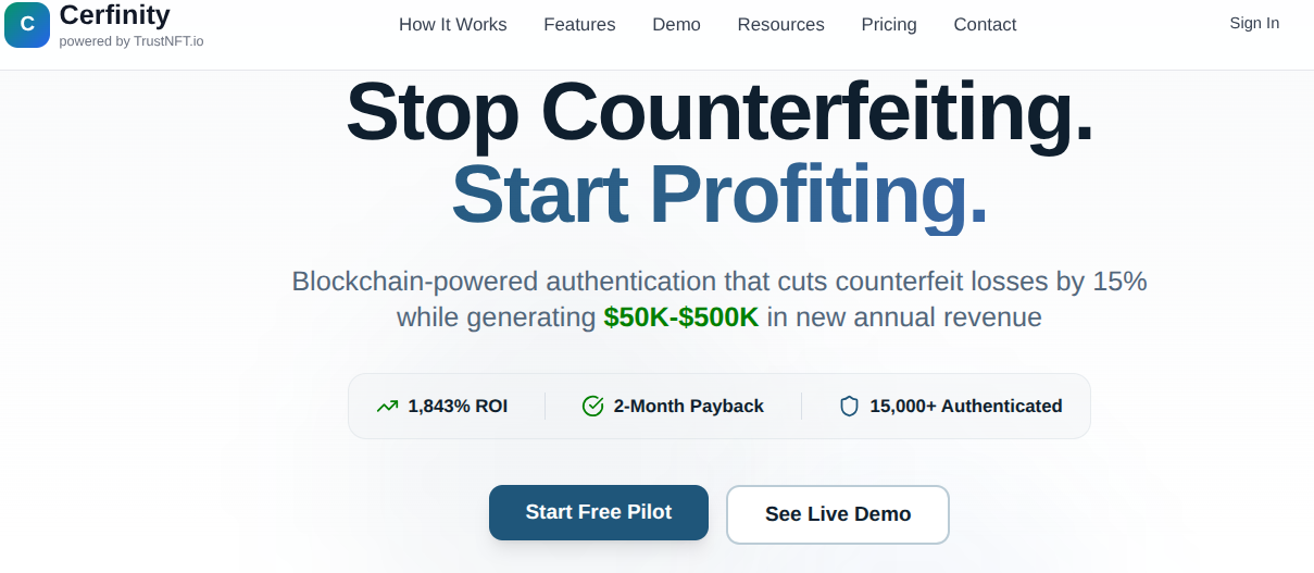 Cerfinity.com Launches Revolutionary NFT-Powered Product Authentication Platform 