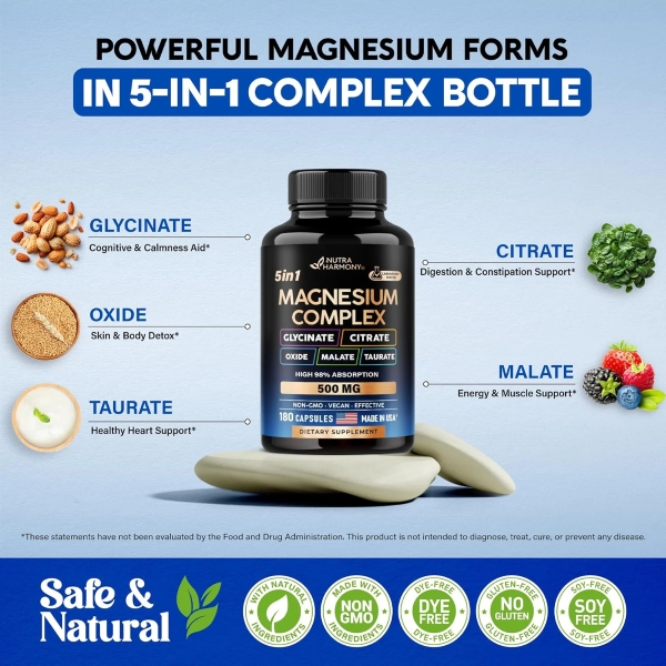 Best Magnesium Complex Supplement 2026: Sleep Support, Muscles & Heart 5-in-1 Buyer's Guide